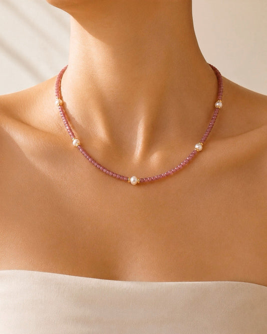 Ixora Pearl Necklace