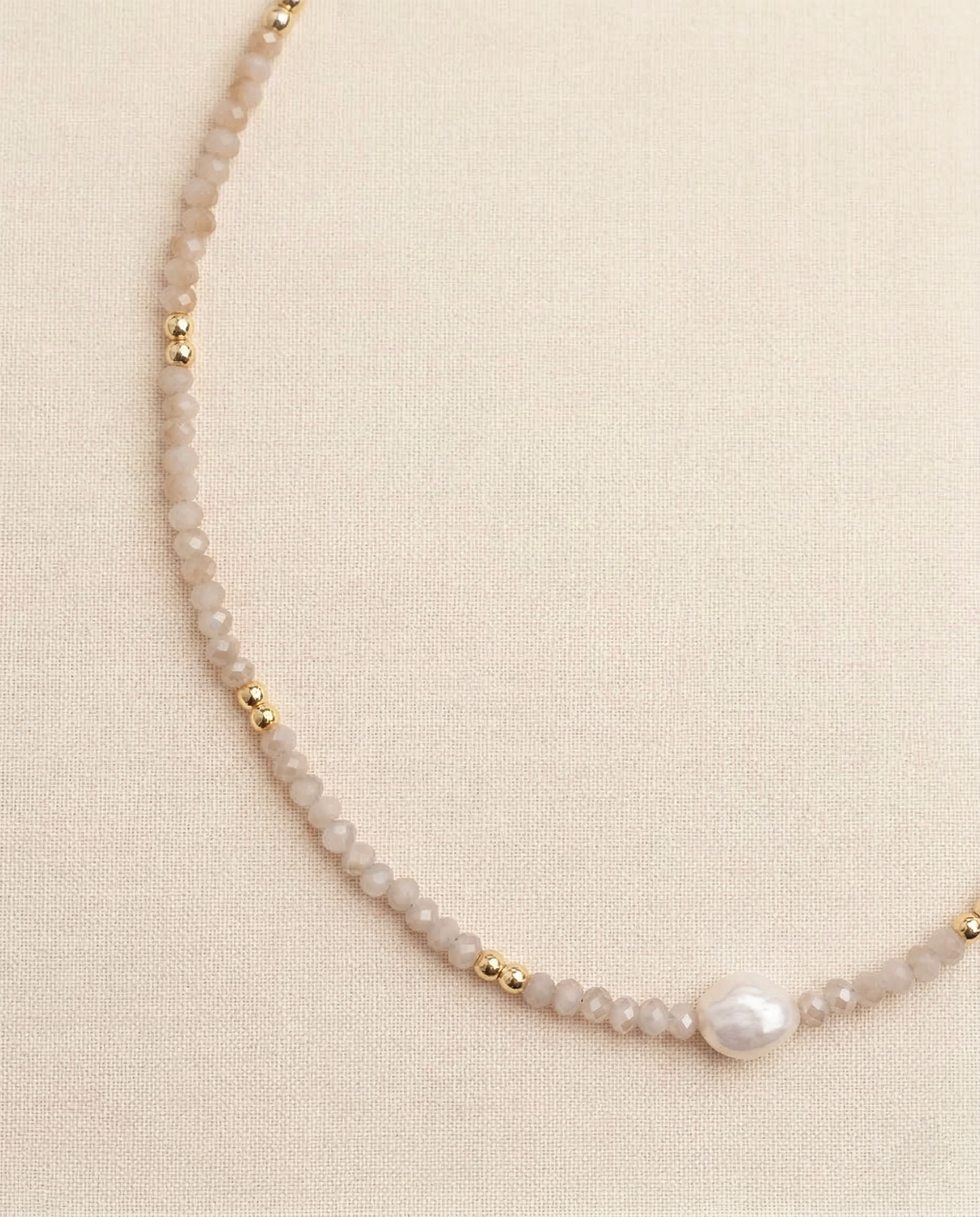 Lychee Pearl Crystal Necklace