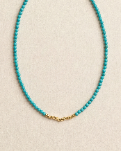 Turquoise Sage Silver Necklace