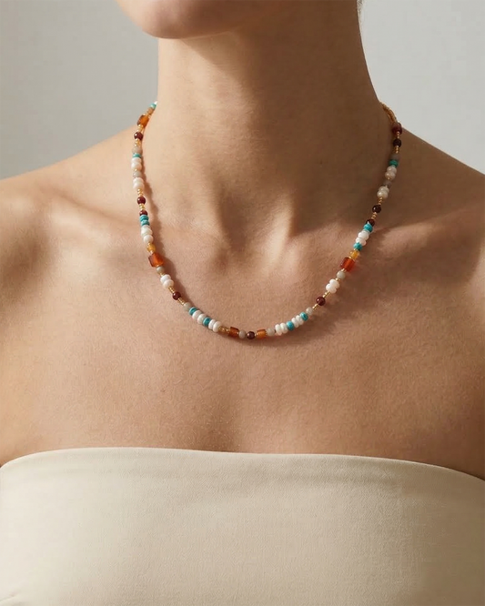 Lantana Mixed Nature Stone Necklace