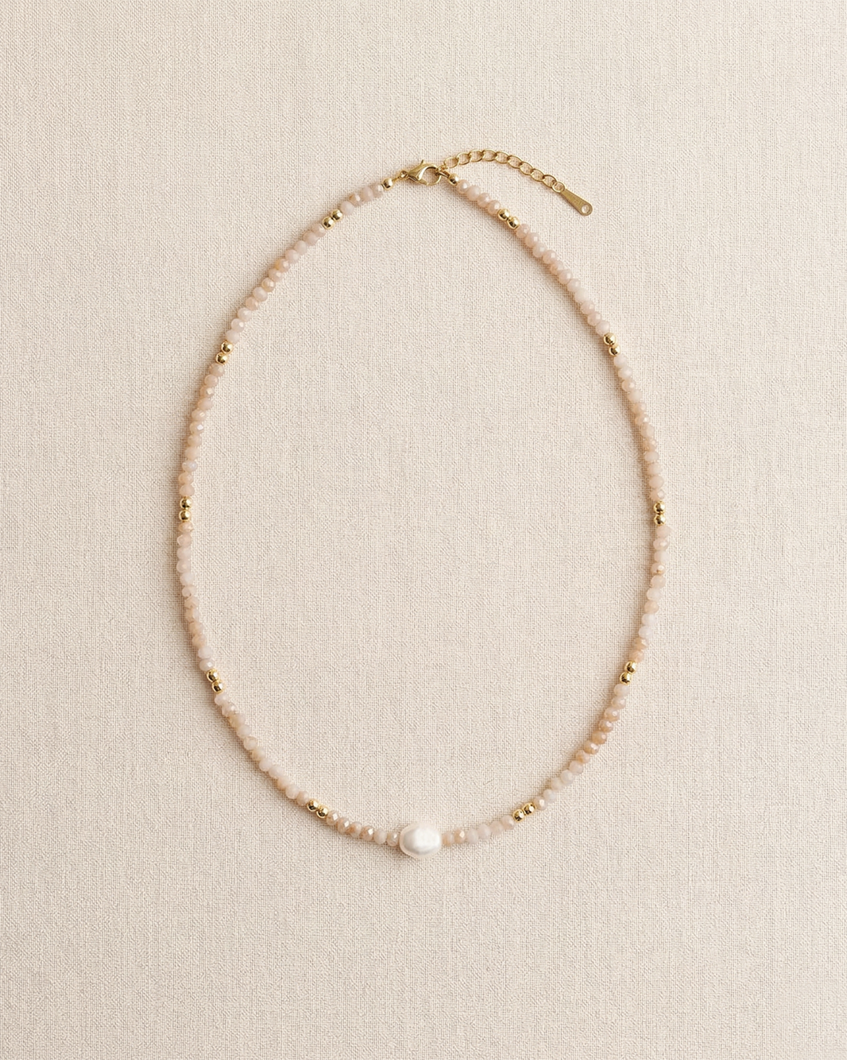 Lychee Pearl Crystal Necklace