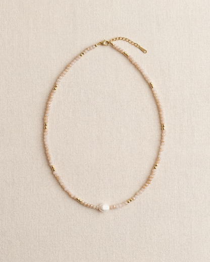 Lychee Pearl Crystal Necklace