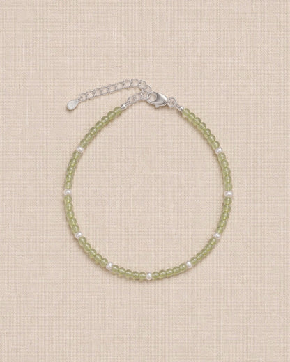 Oliva Peridot Pearl Bracelet