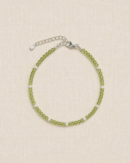 Oliva Peridot Pearl Bracelet