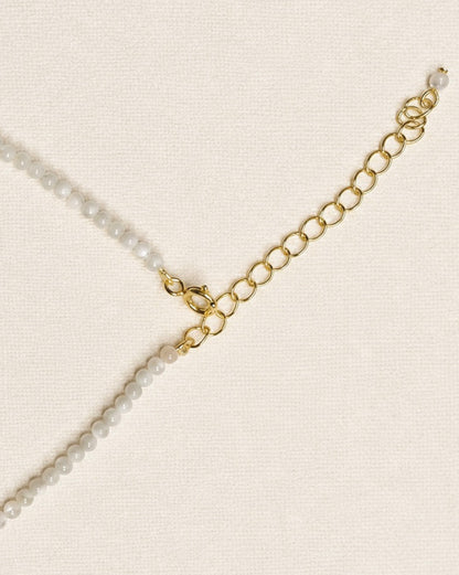 Moon Orchid Pearl Necklace