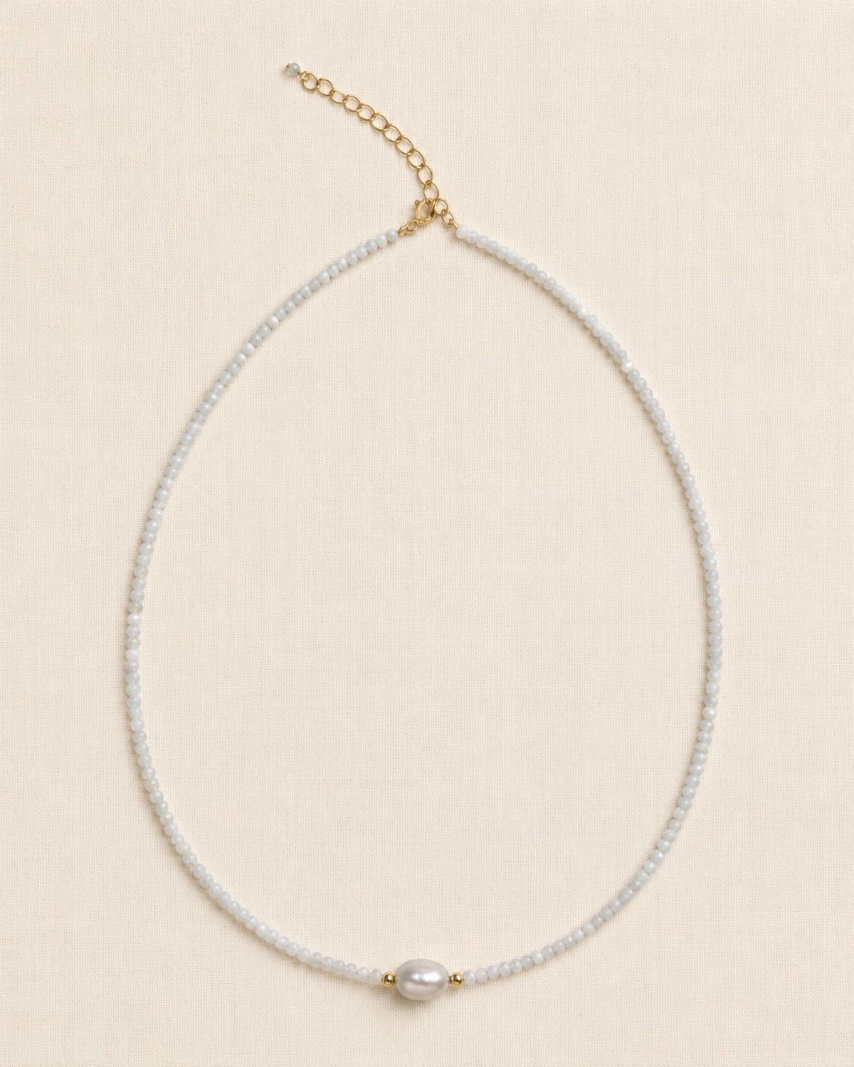 Moon Orchid Pearl Necklace