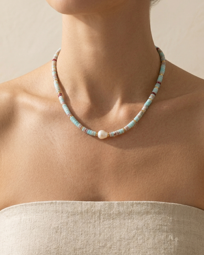 Hydrangea Shoushan Pearl Necklace